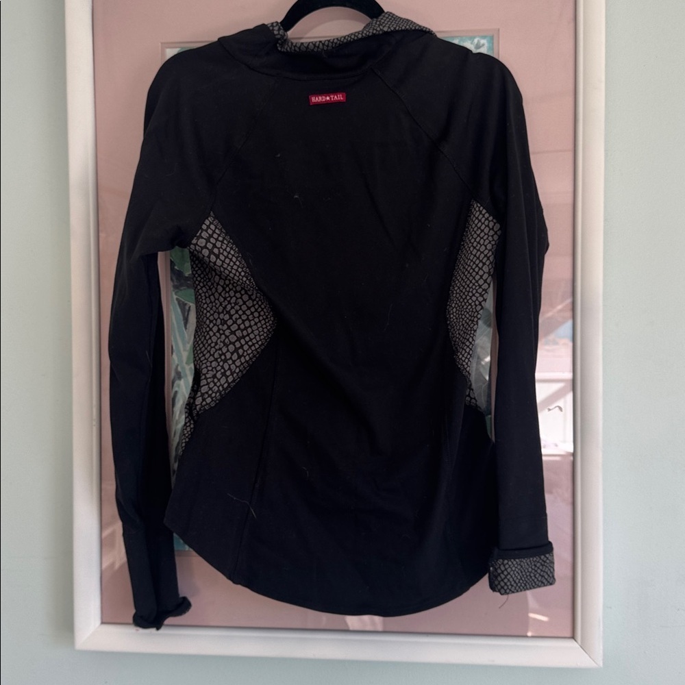 Black and Gray hard tail Zip-Up Hoodie - Picture 4 of 4